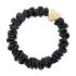 By Eloise London Skinny Silk Scrunchie Gold Heart Elastico per capelli donna 1 pz Tonalità Black