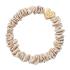 By Eloise London Skinny Silk Scrunchie Gold Heart Elastico per capelli donna 1 pz Tonalità Sand