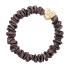 By Eloise London Skinny Silk Scrunchie Gold Heart Elastico per capelli donna 1 pz Tonalità Mocha