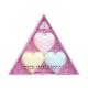 I Heart Revolution Heart Pastel Bath Fizzer Kit Set di bombe da bagno schiumose bomba da bagno 40 g + bomba da bagno 40 g Passion Fruit + bomba da bagno 40 g Lemon