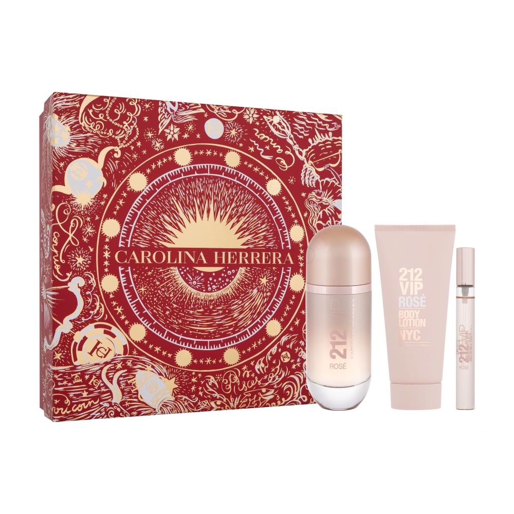 Carolina Herrera 212 VIP Rosé Pacco regalo eau de parfum 80 ml + lozione corpo 100 ml + eau de parfum 10 ml