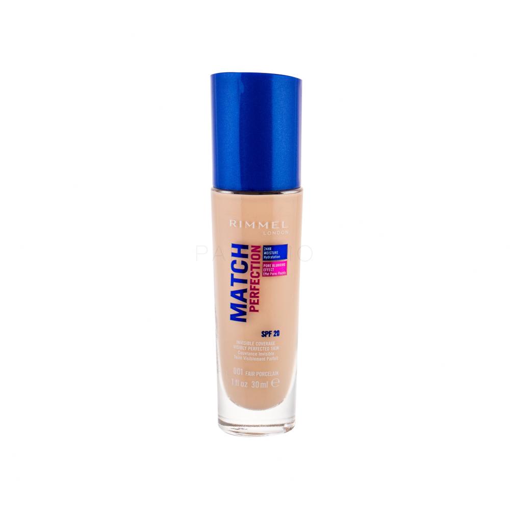 Rimmel London Match Perfection SPF20 Fondotinta donna 30 ml Tonalità 001 Fair Porcelain