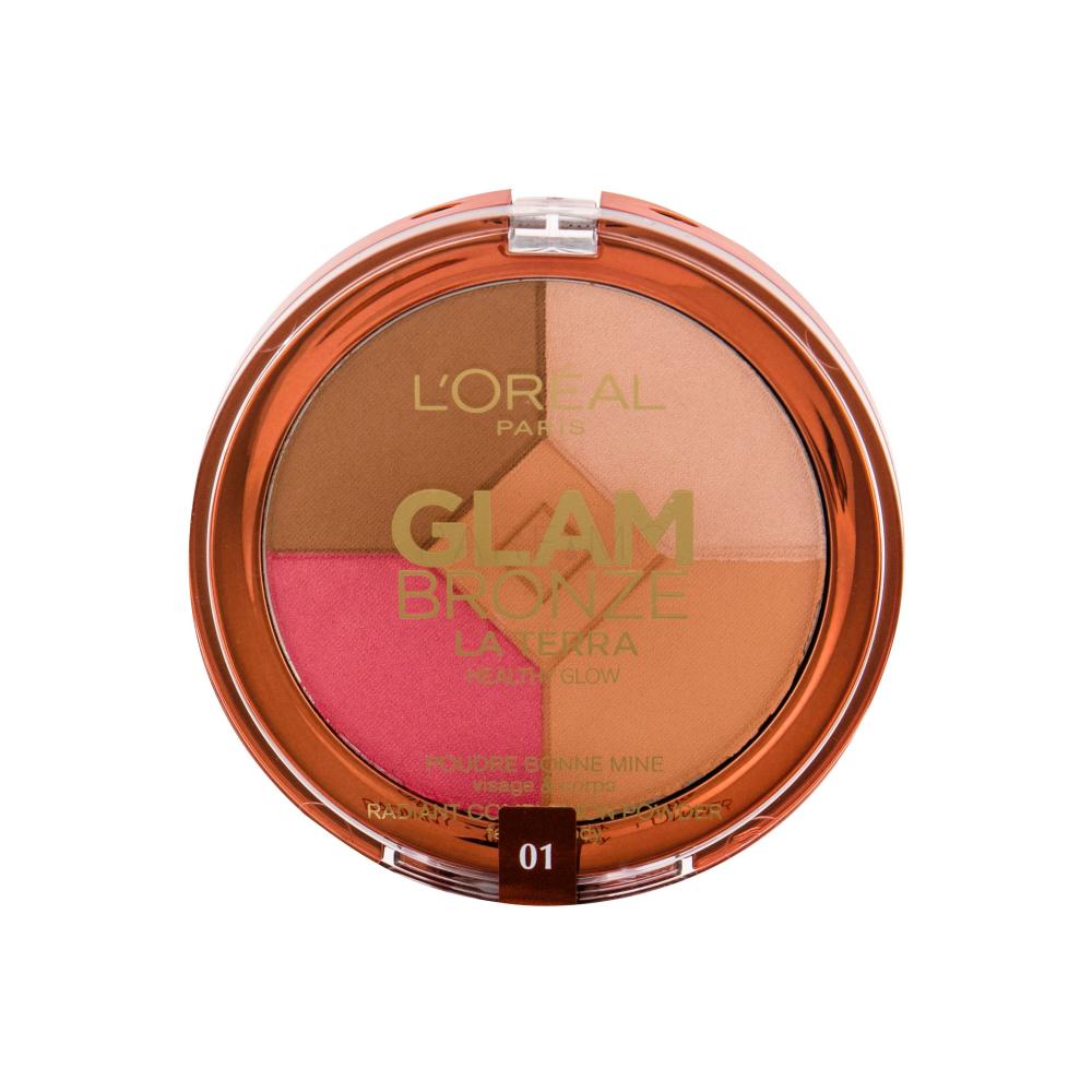 L'Oréal Paris Glam Bronze La Terra Healthy Glow Bronzer donna 6 g Tonalità 01 Light Laguna