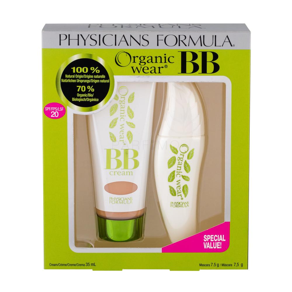 Physicians Formula Organic Wear Natural Origin BB Kit SPF20 Pacco regalo BB cream SPF20 35 ml + mascara 7,5 g Ultra Black
