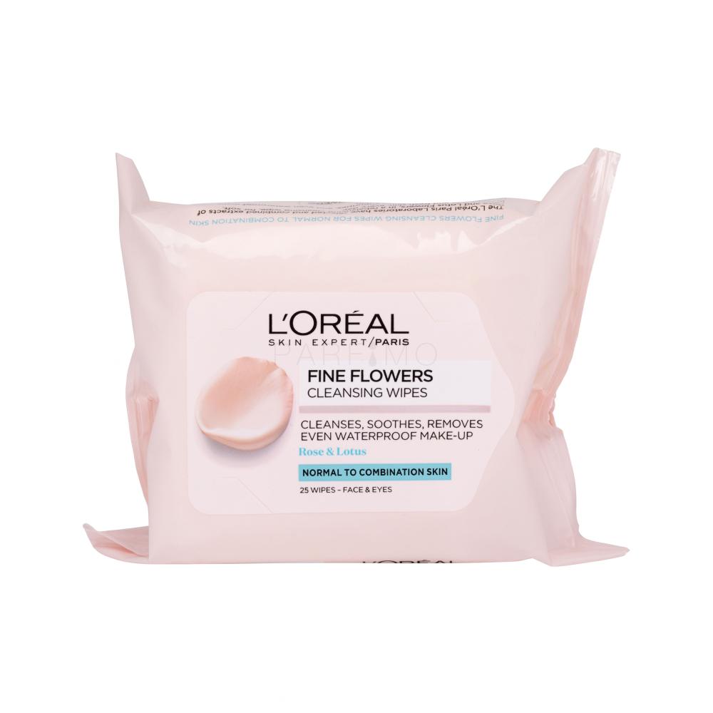 L'Oréal Paris Fine Flowers Salviette detergenti donna 25 pz