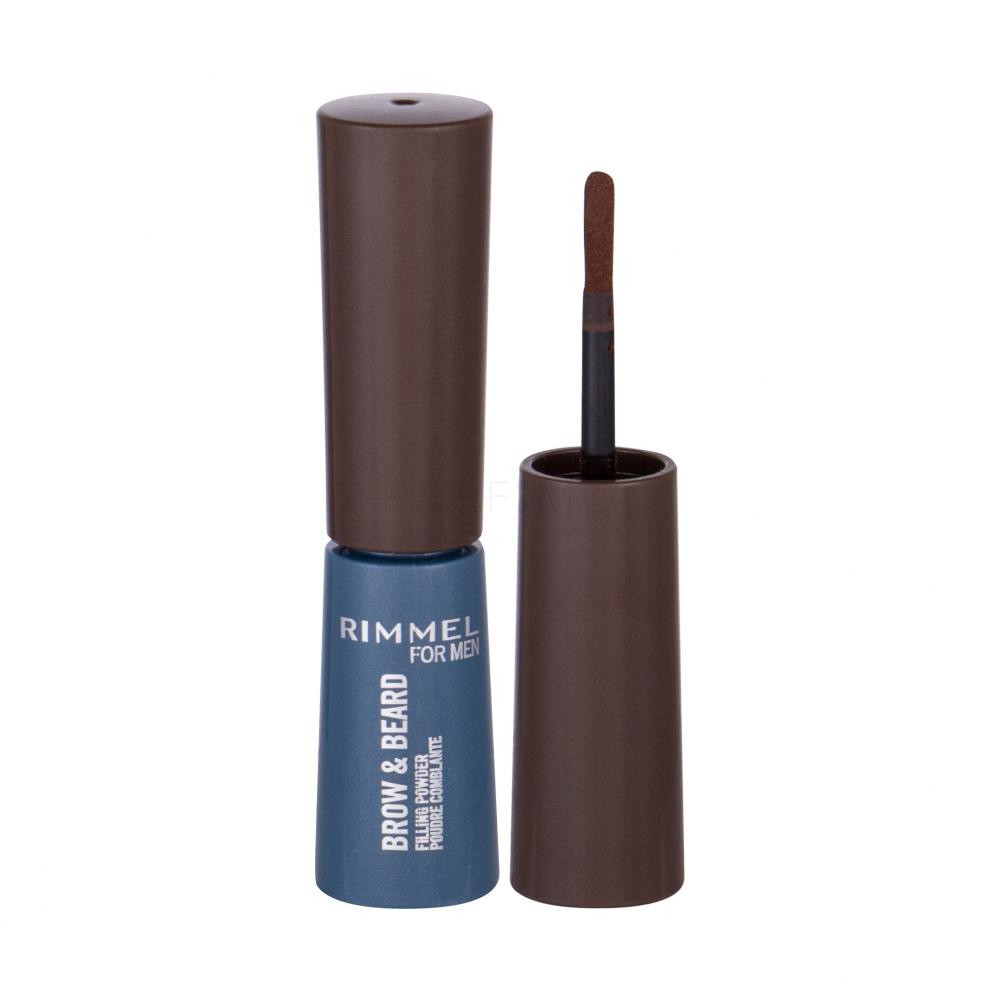 Rimmel London For Men Brow & Beard Polveri per sopracciglia uomo 0,7 g Tonalità 003 Dark Brown