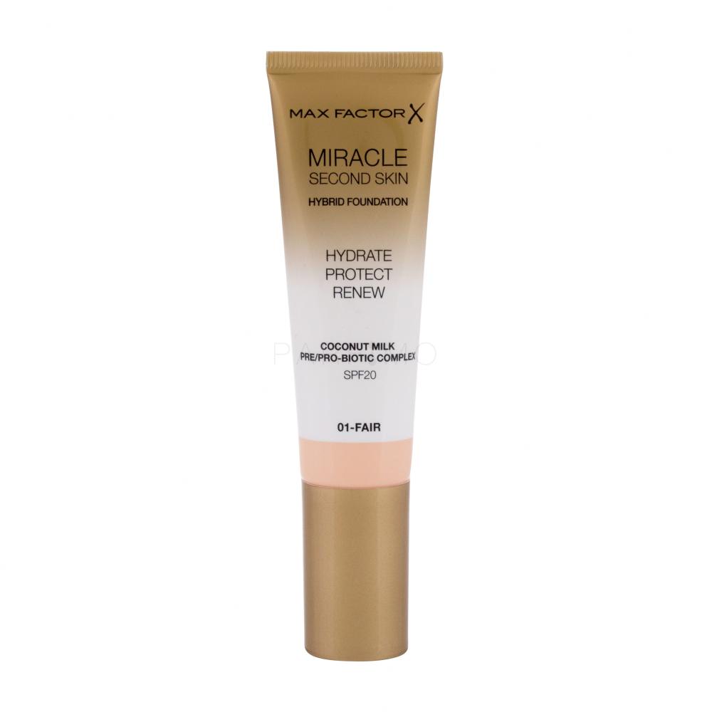 Max Factor Miracle Second Skin SPF20 Fondotinta donna 30 ml Tonalità 01 Fair