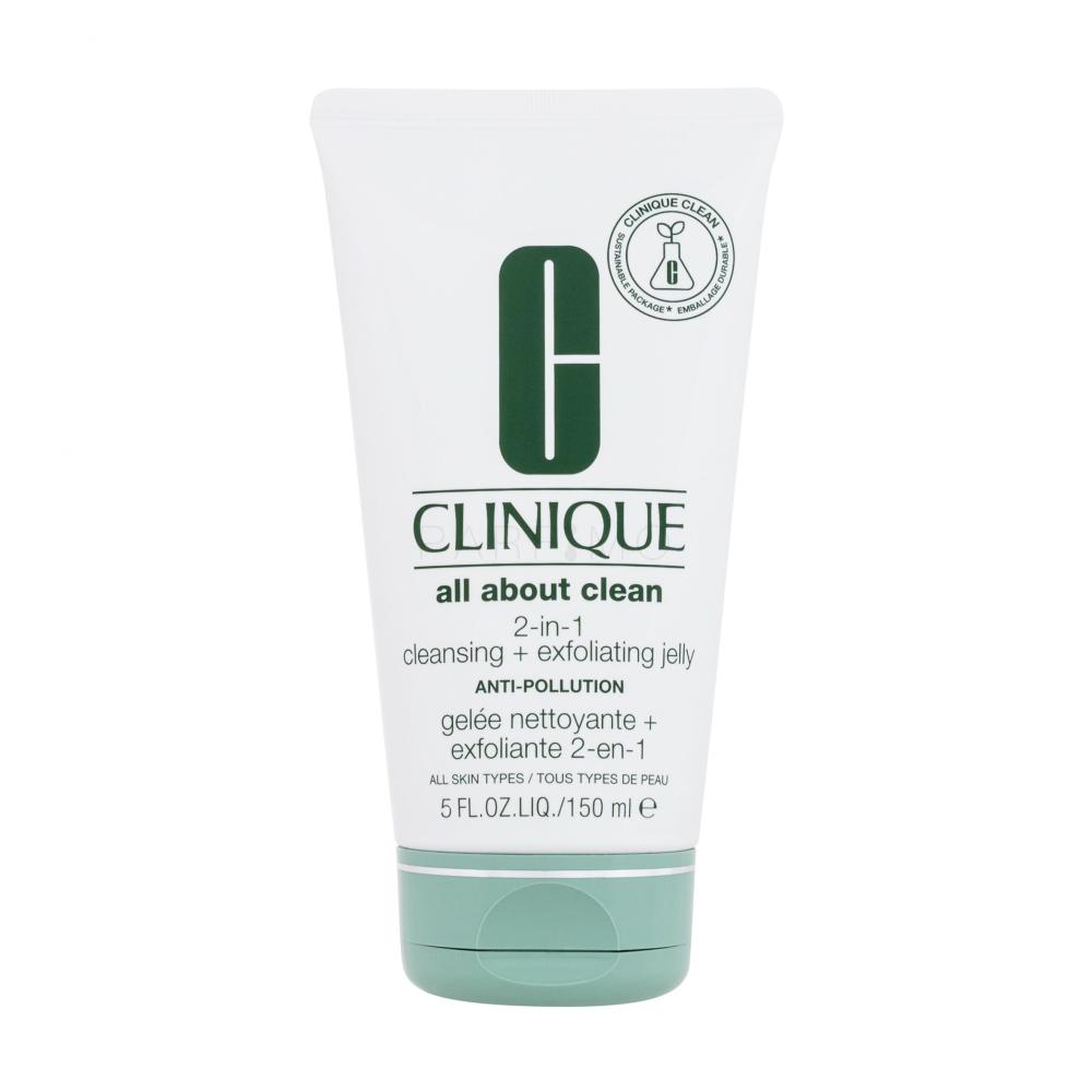 Clinique All About Clean 2IN1 Cleansing + Exfoliating Jelly Gel detergente donna Parfimo.it