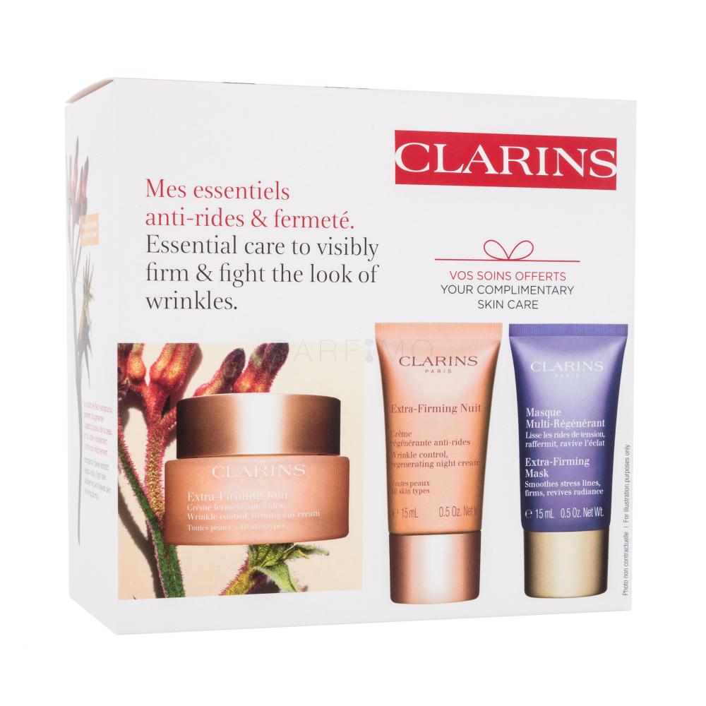 Clarins Extra-Firming Pacco regalo crema per il viso giorno Extra-Firming 50 ml + crema per il viso notte Extra-Firming 15 ml + maschera per il viso Extra- Firming 15 ml