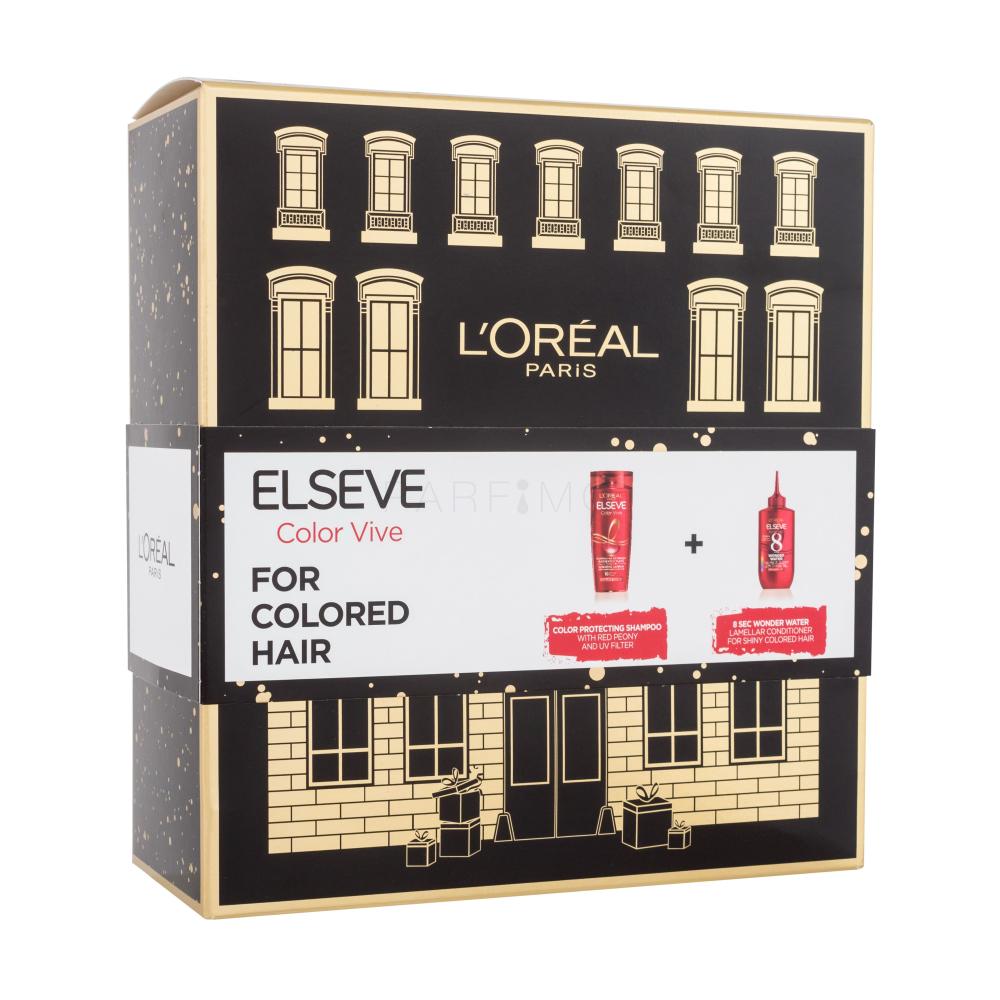 L'Oréal Paris Elseve Color-Vive Pacco regalo shampoo Elseve Color Vive 250 ml + balsamo Elseve Color Vive 8 Second Wonder Water 200 ml