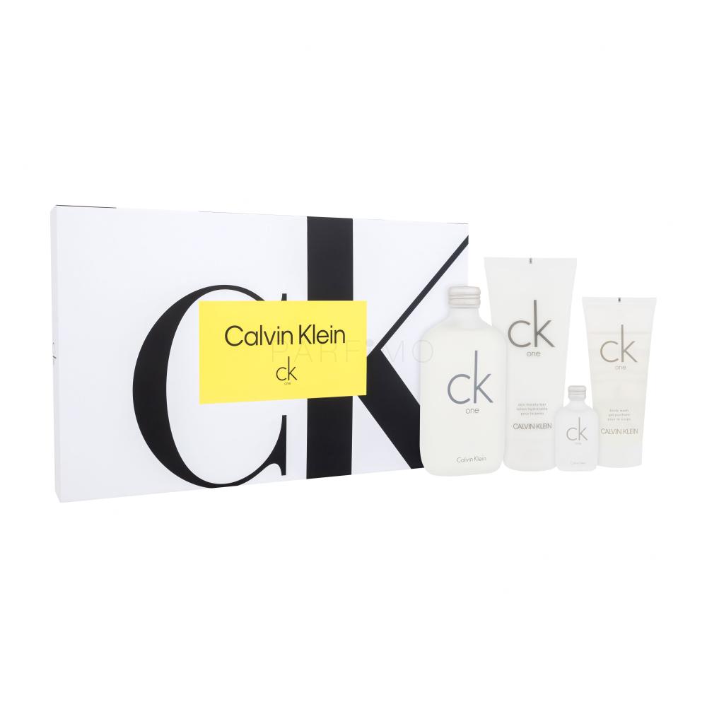 Calvin Klein CK One Pacco regalo eau de toilette 200 ml crema corpo 200 ml gel doccia 100 ml eau de toilette 15 ml Parfimo
