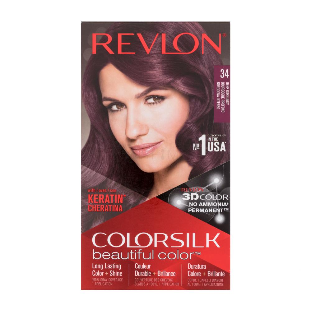 Revlon Colorsilk Beautiful Color Tinta capelli donna Tonalità 34 Deep Burgundy Set