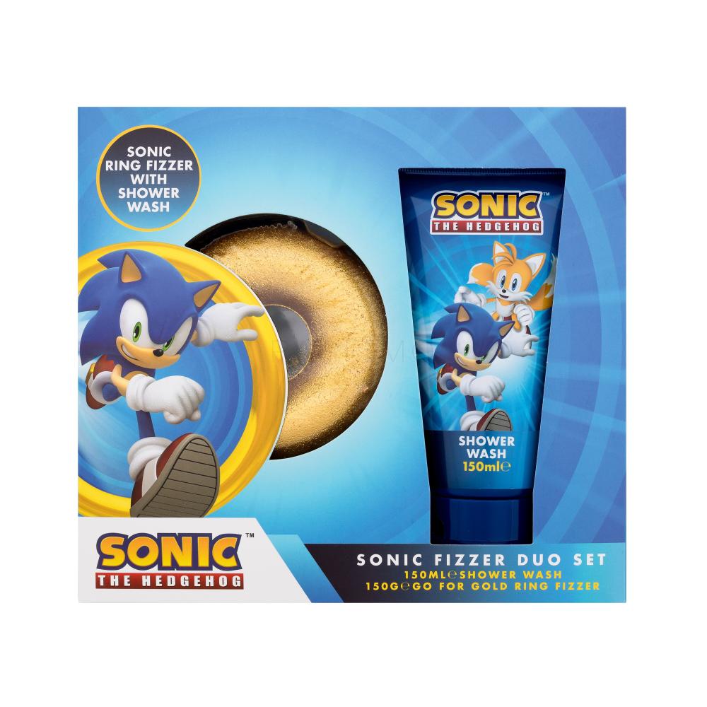 Sonic The Hedgehog Bath Fizzer Duo Set Pacco regalo bomba da bagno 150 g +  gel doccia Sonic's Speedy 150 ml