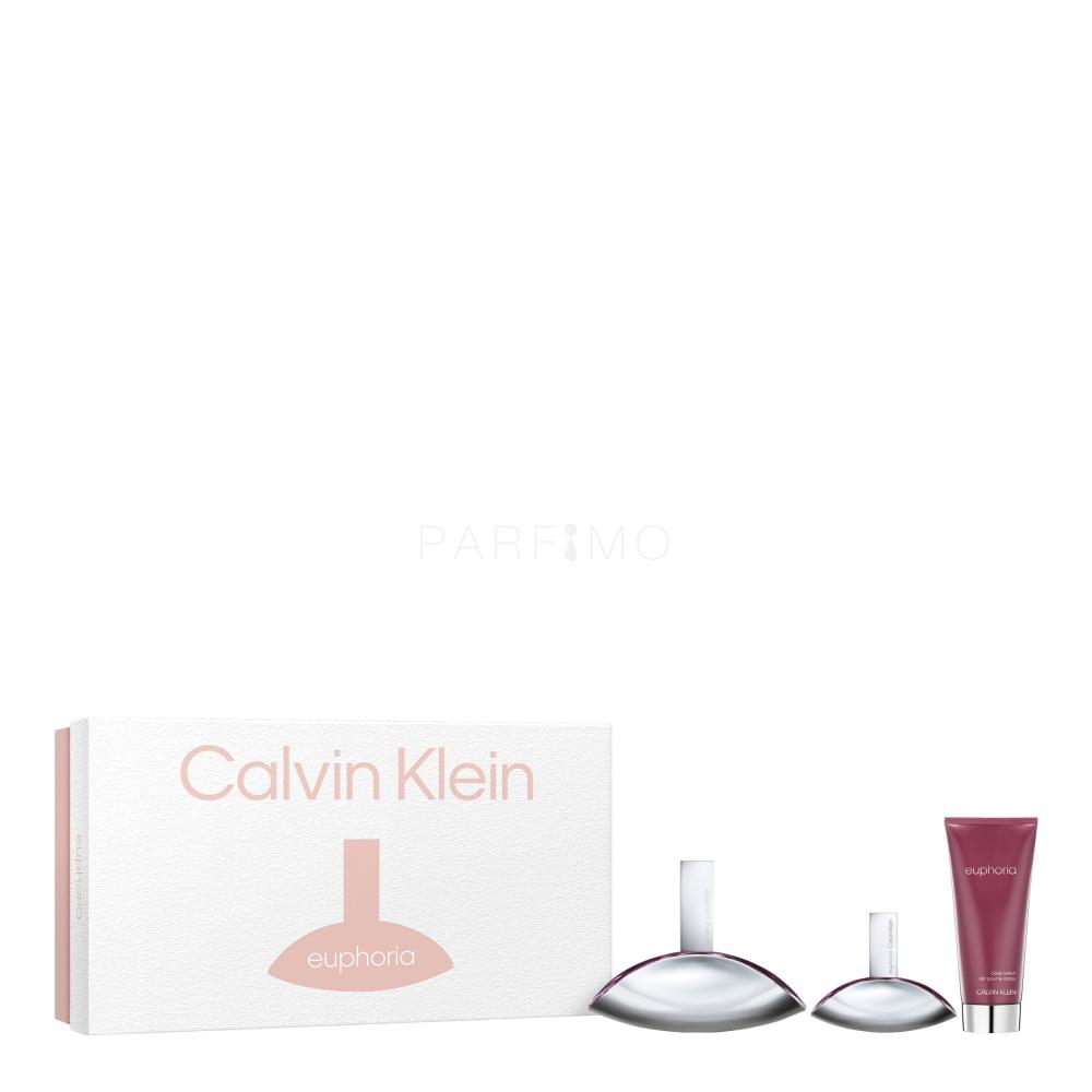 Calvin Klein Euphoria SET2 Pacco regalo eau de parfum 100 ml crema corpo 100 ml acqua profumata 30 ml
