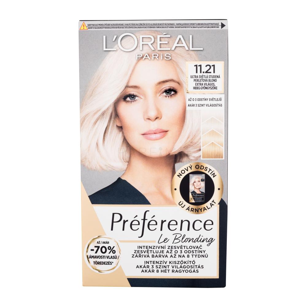 L'Oréal Paris Préférence Le Blonding Tinta capelli donna 1 pz Tonalità 11.21 Ultra Light Cold Pearl Blonde