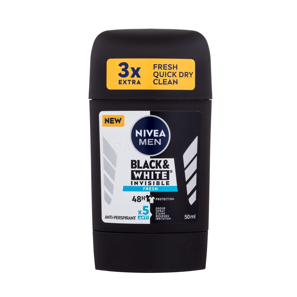 Nivea Men Invisible For Black & White Fresh 48h Antitraspirante uomo 50 ml