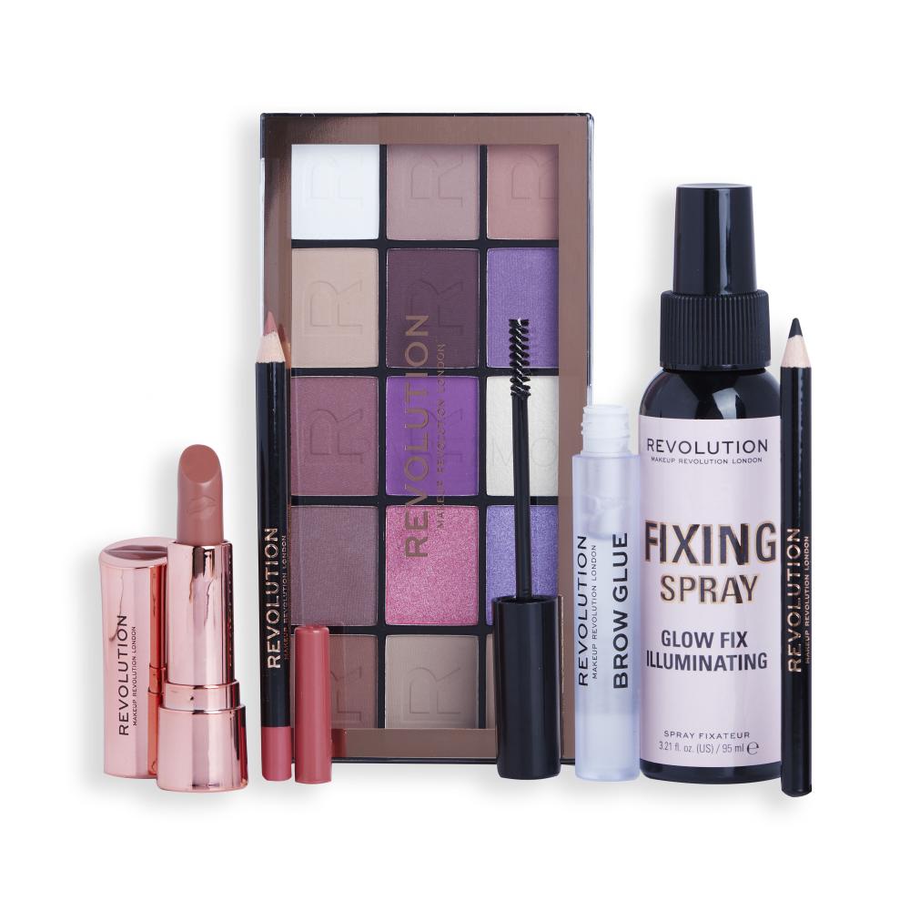 Makeup Revolution London Get The Look Smokey Icon Pacco regalo palette di  ombretti Reloaded Eyeshadow Palette 16,5 g + spray fissante Glow Fix  Illuminating Fixing Spray 30 ml + eyliner Kohl Eyliner