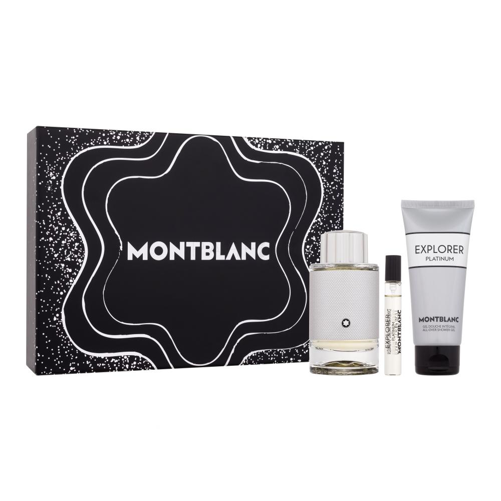 Montblanc Explorer Platinum Pacco regalo eau de parfum  100 ml + bagnoschiuma 100 ml + eau de parfum 7,5 ml