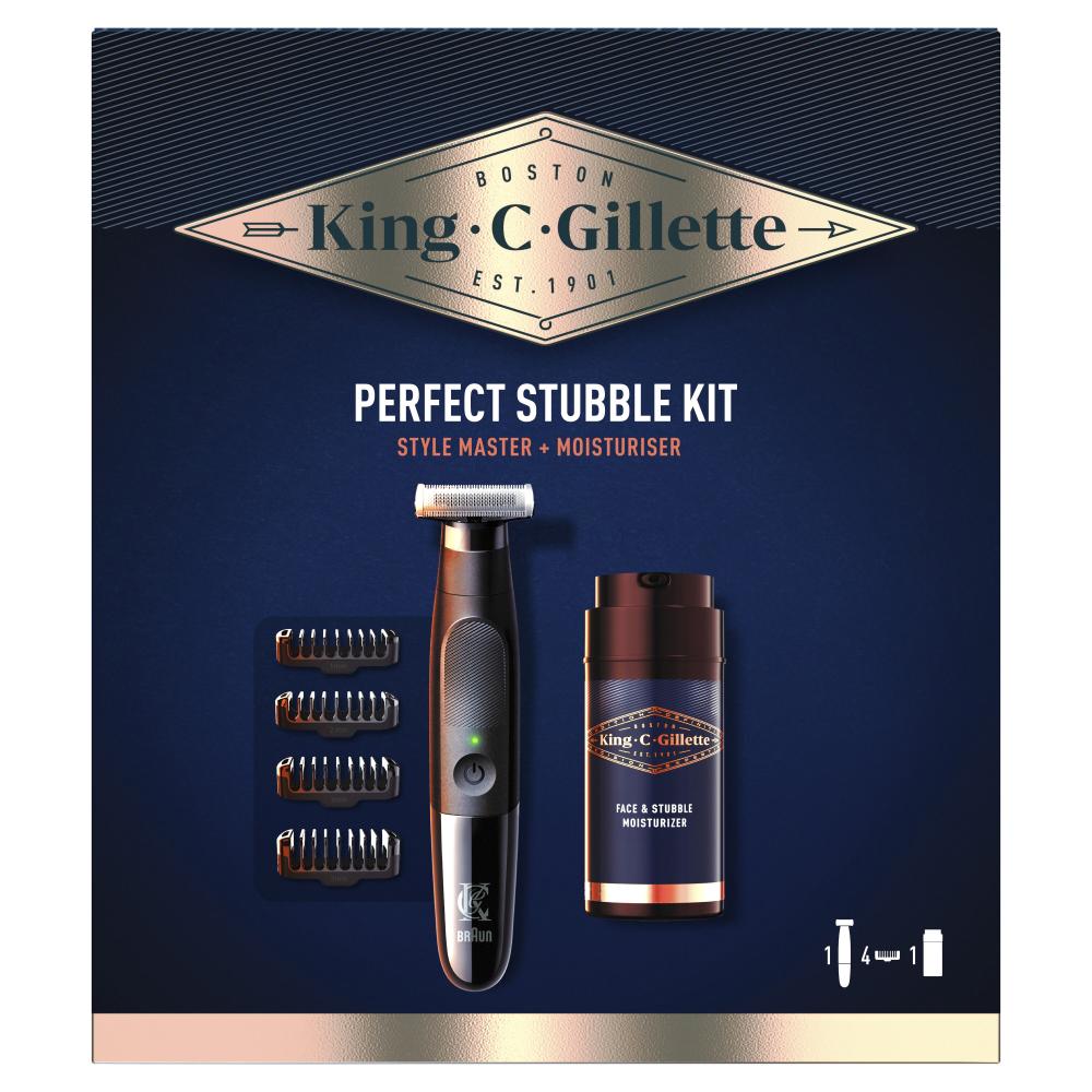 King C. Gillette Style Master Kit REGOLABARBA UOMO E DETERGENTE VISO UOMO 3  In 1, Idrata