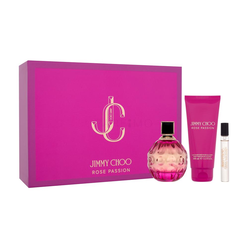 Jimmy Choo Rose Passion Pacco regalo eau de parfum 100 ml + eau de parfum 7,5 ml + latte corpo 100 ml