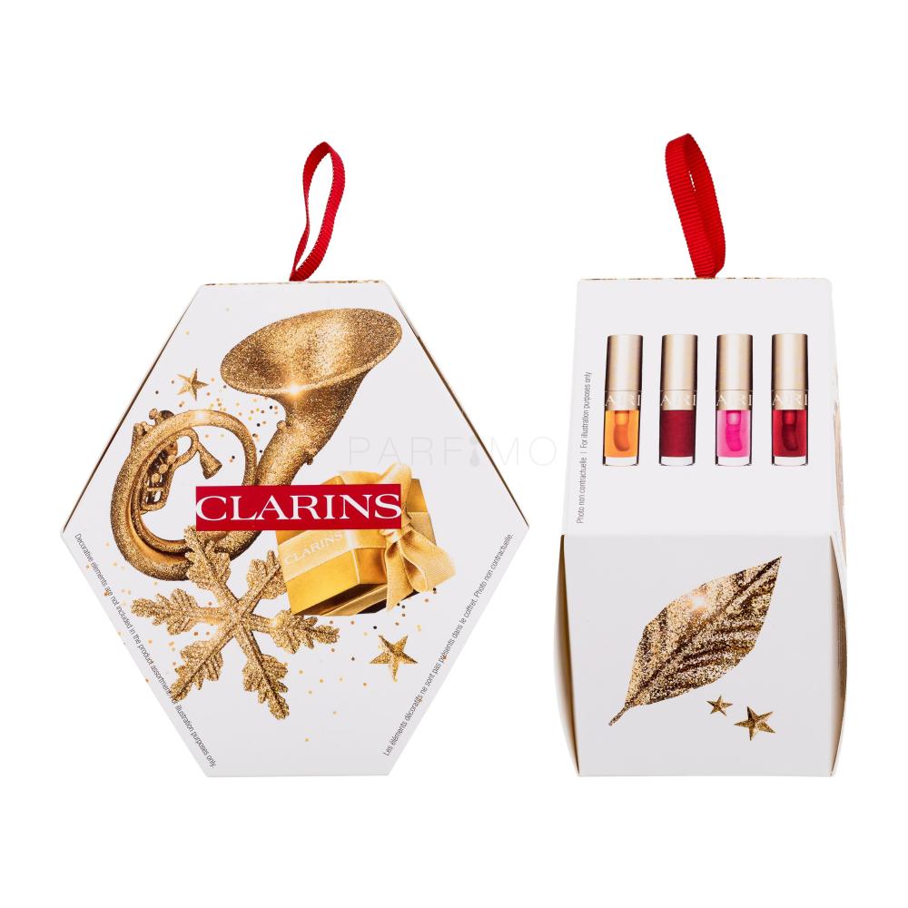 Clarins Lip Comfort Oil Lip Oil Mini Set Pacco regalo olio per le labbra Lip Comfort Oil 1,4 ml 01 Honey + olio per le labbra Lip Comfort Oil 1,4 ml 03 Cherry + olio per le labbra Lip Comfort Oil 1,4 ml 04 Pitaya + olio per le labbra Lip Comfort Oil 1,4 ml 08 Strawberry