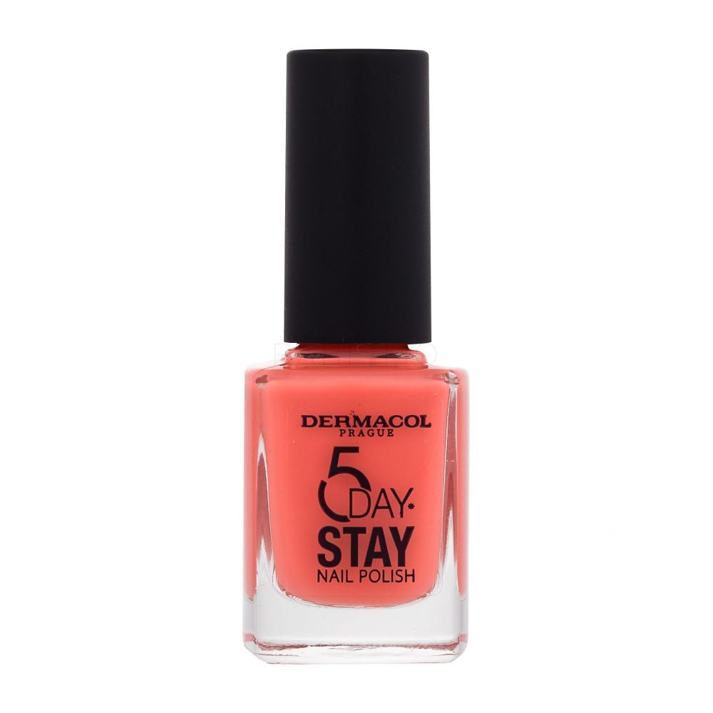 Dermacol 5 Day Stay Smalto per le unghie donna 11 ml Tonalità 60 Coral Island