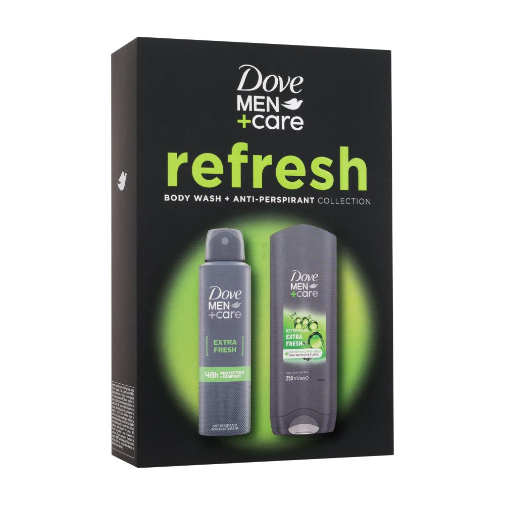 Dove Men + Care Extra Fresh Pacco regalo doccia gel Men Care Extra Fresh 250 ml + antiperspirante Men Care Extra Fresh 48H 150 ml