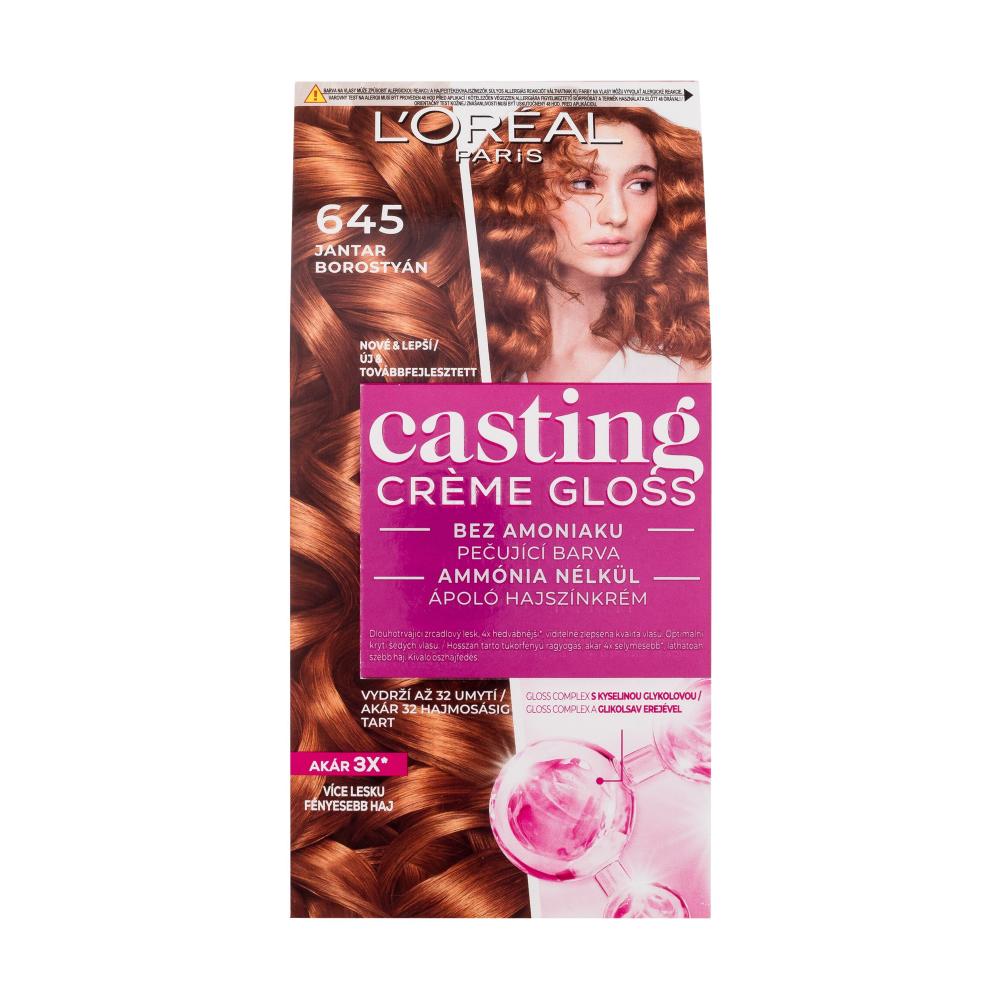 L'Oréal Paris Casting Creme Gloss Tinta capelli donna 48 ml Tonalità 645 Amber