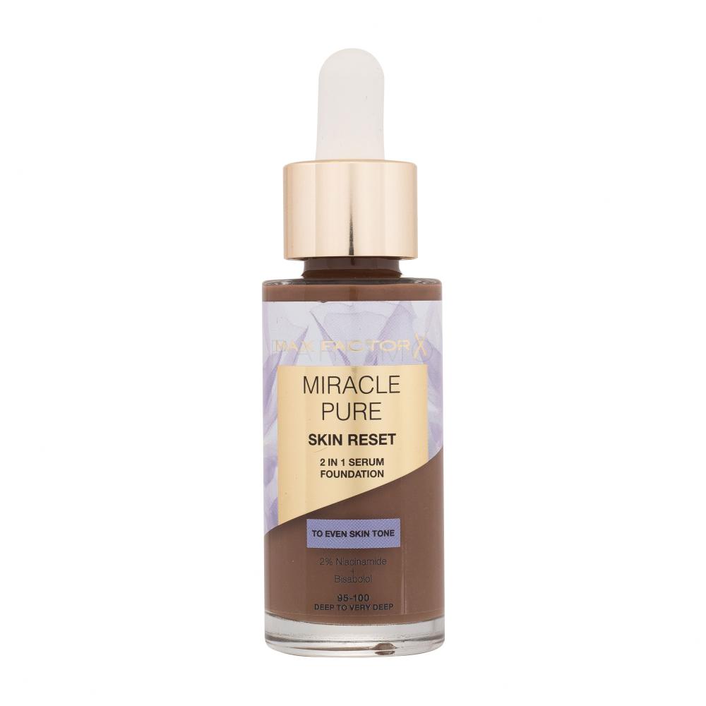 Max Factor Miracle Pure Skin Reset 2in1 Serum Foundation Fondotinta donna 30 ml Tonalità 95-100 Deep To Very Deep