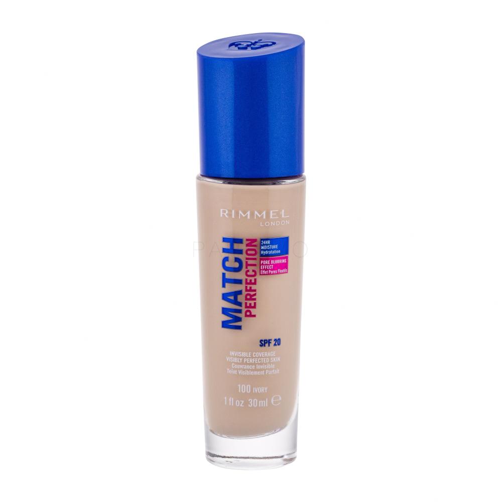 Rimmel London Match Perfection SPF20 Fondotinta donna 30 ml Tonalità 100 Ivory