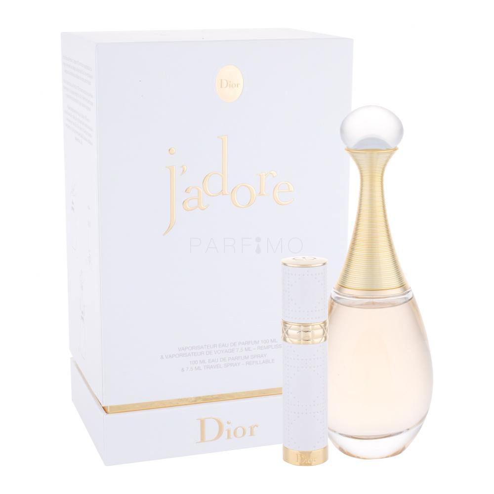Dior J'adore Pacco regalo Eau de Parfum 100 ml + Eau de Parfum riempibile travel spray 7,5 ml