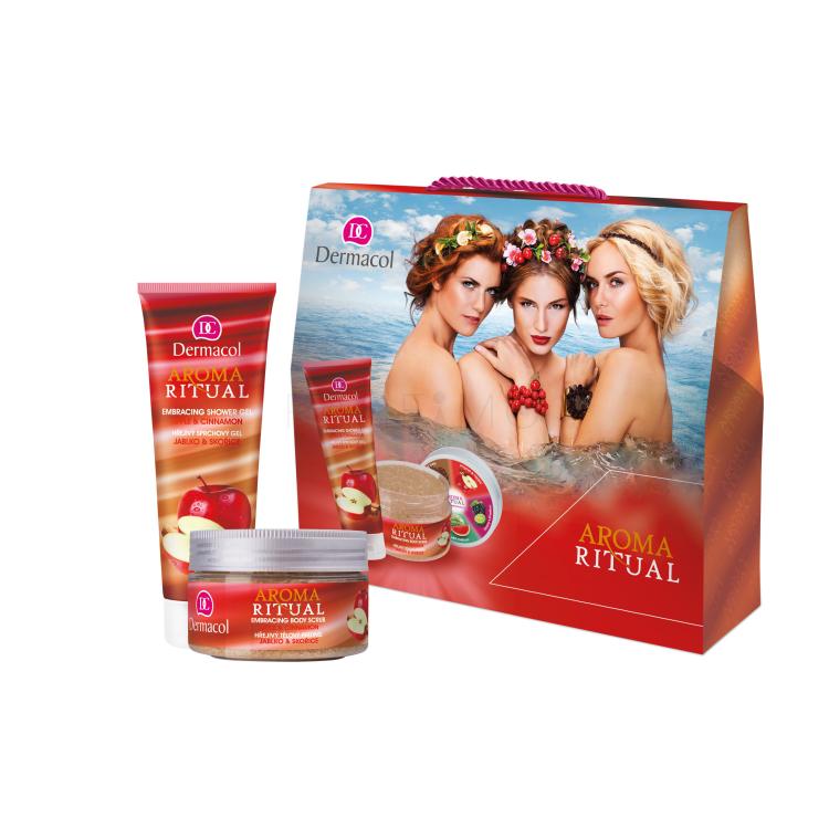 Dermacol Aroma Ritual Apple &amp; Cinnamon Pacco regalo doccia gel 250 ml + peeling per il corpo 200 g