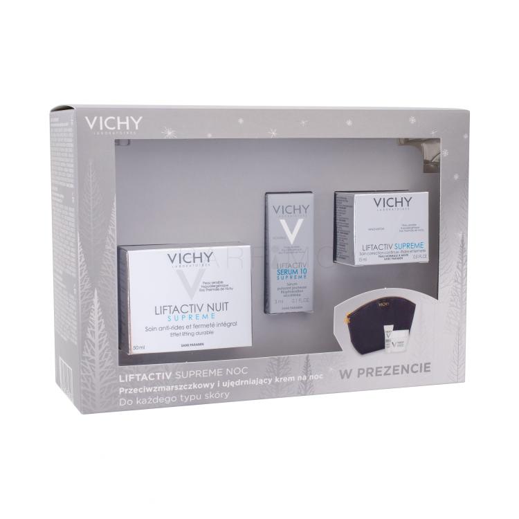 Vichy Liftactiv Supreme Pacco regalo cura per la pelle notte 50 ml + cura per la pelle giorno 15 ml + siero per la pelle 3 ml + borsetta cosmetica 1 pz