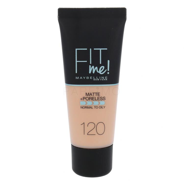 Maybelline Fit Me! Matte + Poreless Fondotinta donna 30 ml Tonalità 120 Classic Ivory