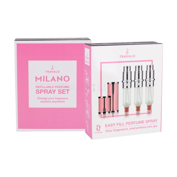 Travalo Milano Flacone ricaricabile 3x5 ml Tonalità Pink