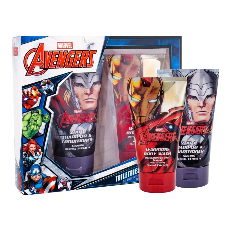 Marvel Avengers Pacco regalo shampoo &amp; doccia gel 2v1 150 ml + doccia gel 150 ml