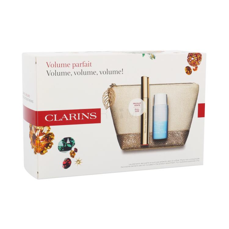 Clarins Mascara Supra Volume Pacco regalo mascara 8 ml + struccante occhi Instant Eye Make-Up Remover 30 ml + trousse