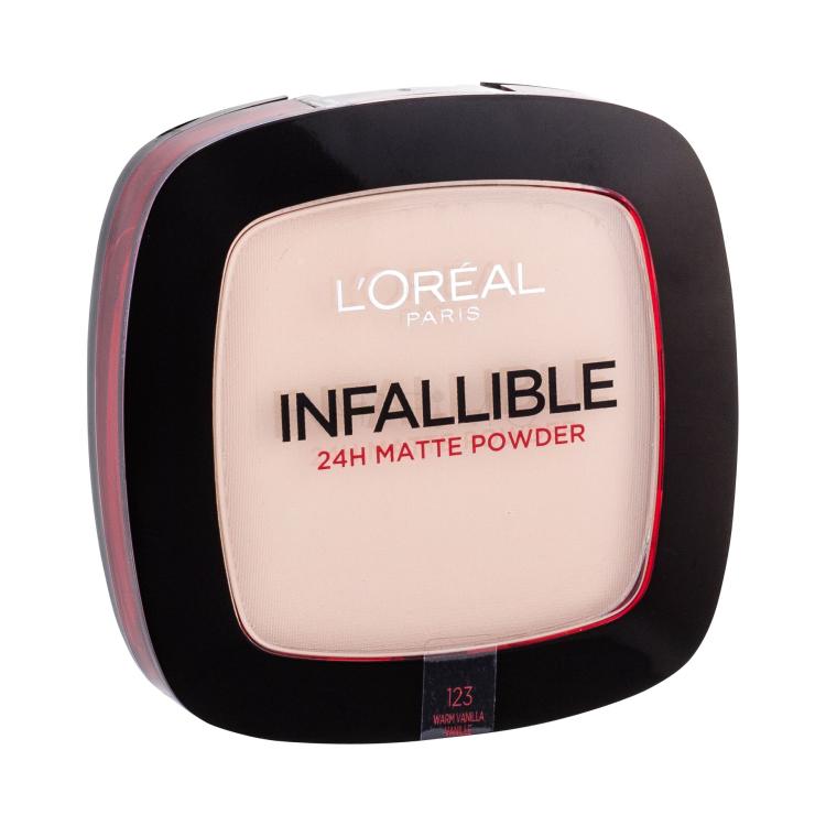 L&#039;Oréal Paris Infaillible 24H Matte Cipria donna 9 g Tonalità 123 Warm Vanilla