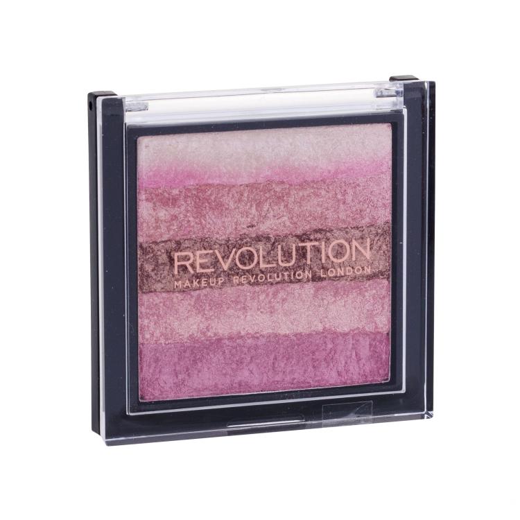 Makeup Revolution London Shimmer Brick Blush donna 7 g Tonalità Pink Kiss