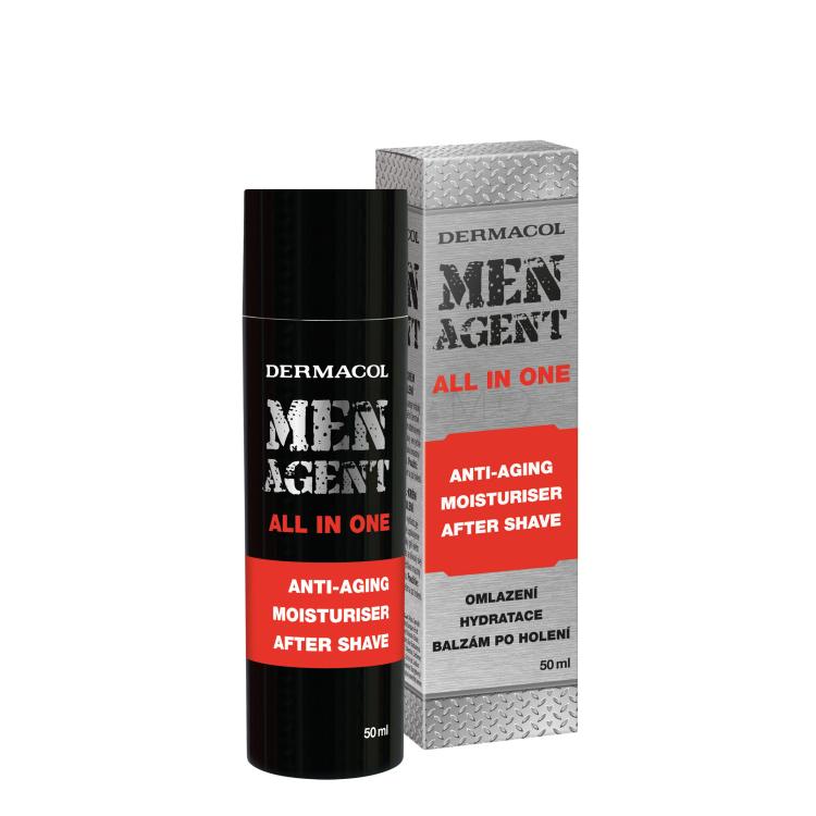 Dermacol Men Agent Anti-Aging Moisturiser After Shave All In One Balsamo dopobarba uomo 50 ml