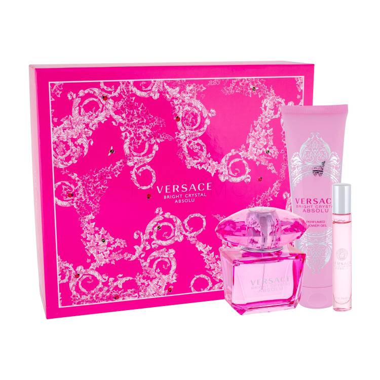 Versace Bright Crystal Absolu Pacco regalo eau de parfum 90 ml + doccia gel 150 ml + eau de parfum 10 ml