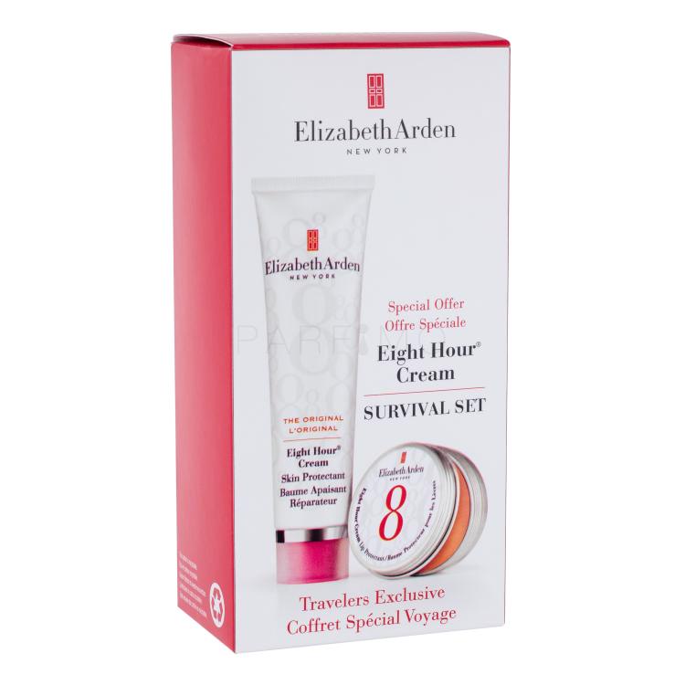 Elizabeth Arden Eight Hour Cream Skin Protectant Pacco regalo cura per la pelle giorno Eight Hour Cream Skin Protectant 50 ml + balsamo per le labbra Eight Hour Cream Lip Protectant 14,6 ml