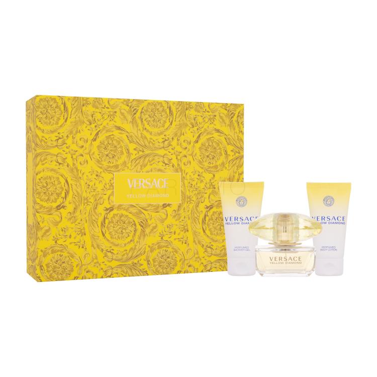 Versace Yellow Diamond Pacco regalo Eau de Toilette 50 ml + 50 ml lozione per il corpo + 50 ml doccia gel