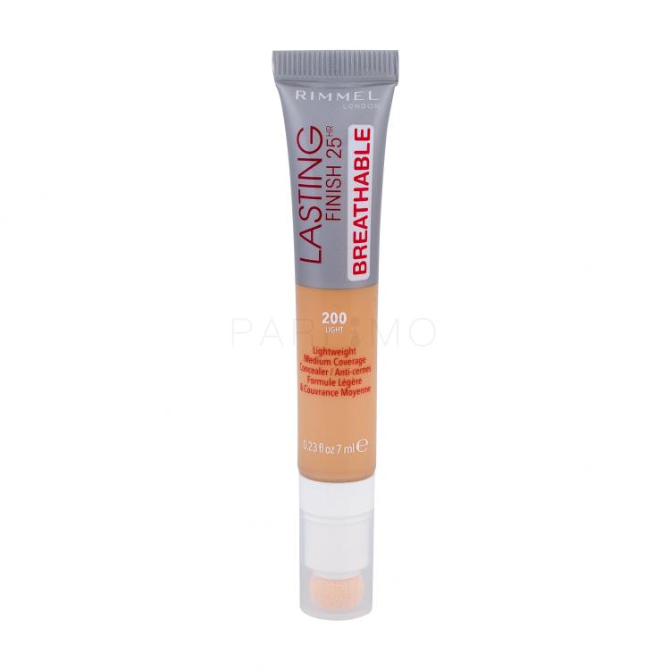 Rimmel London Lasting Finish Breathable 25HR Correttore donna 7 ml Tonalità 200 Light