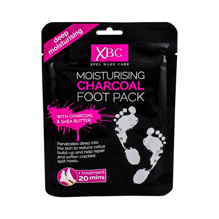 Xpel Body Care Charcoal Foot Pack Maschera per piedi donna 1 pz