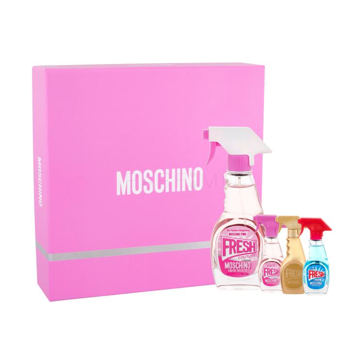 Moschino Fresh Couture Pink Pacco regalo eau de toilette 50 ml + eau de toilette 5 ml + eau de toilette Fresh Couture 5 ml + eau de parfum Fresh Couture Gold 5 ml