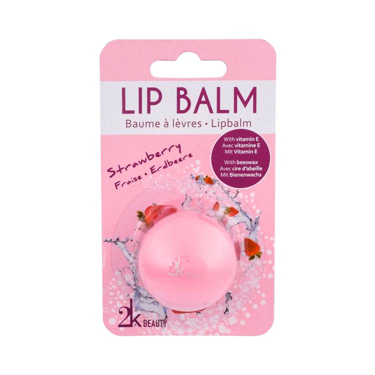 2K Beauty Balsamo per le labbra donna 5 g Tonalità Strawberry