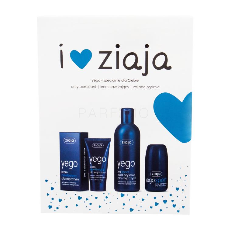 Ziaja Men (Yego) Pacco regalo doccia gel 300 ml + deodorante antitraspirante 60 ml + crema idratante SPF6 50 ml