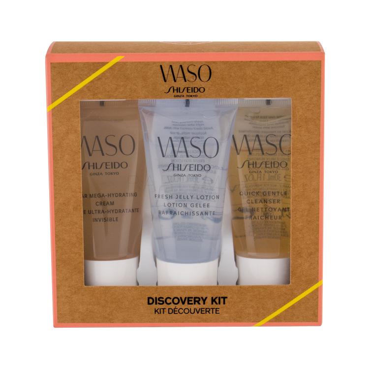 Shiseido Waso Quick Gentle Cleanser Pacco regalo gel detergente 30 ml + latte detergente 30 ml + crema viso giorno 30 ml