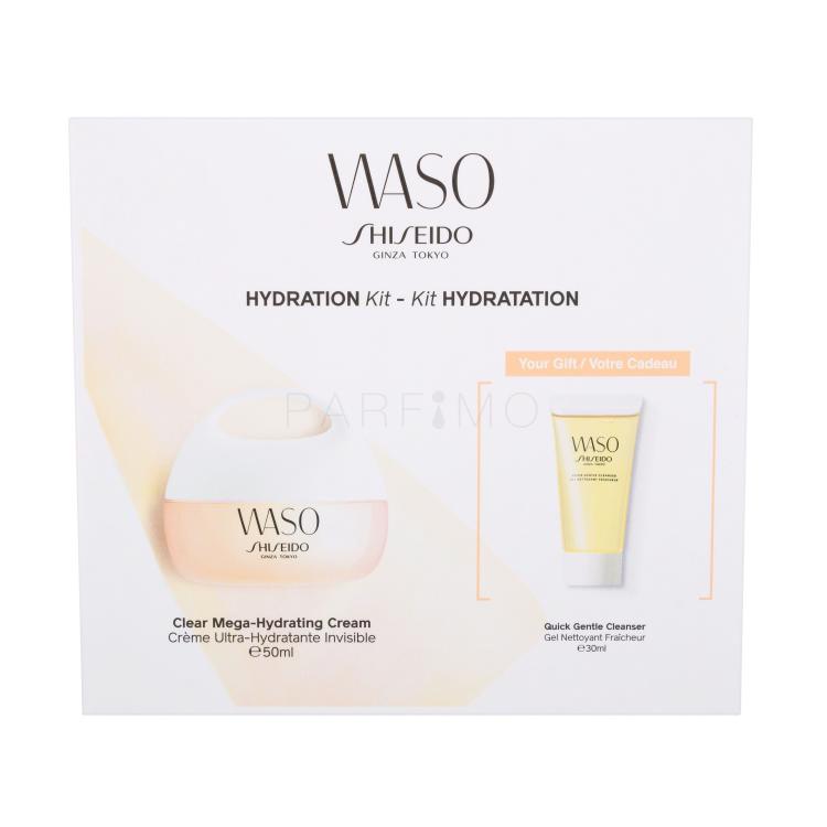 Shiseido Waso Clear Mega Pacco regalo crema viso giorno 50 ml + gel detergente Quick Gentle Cleanser 30 ml